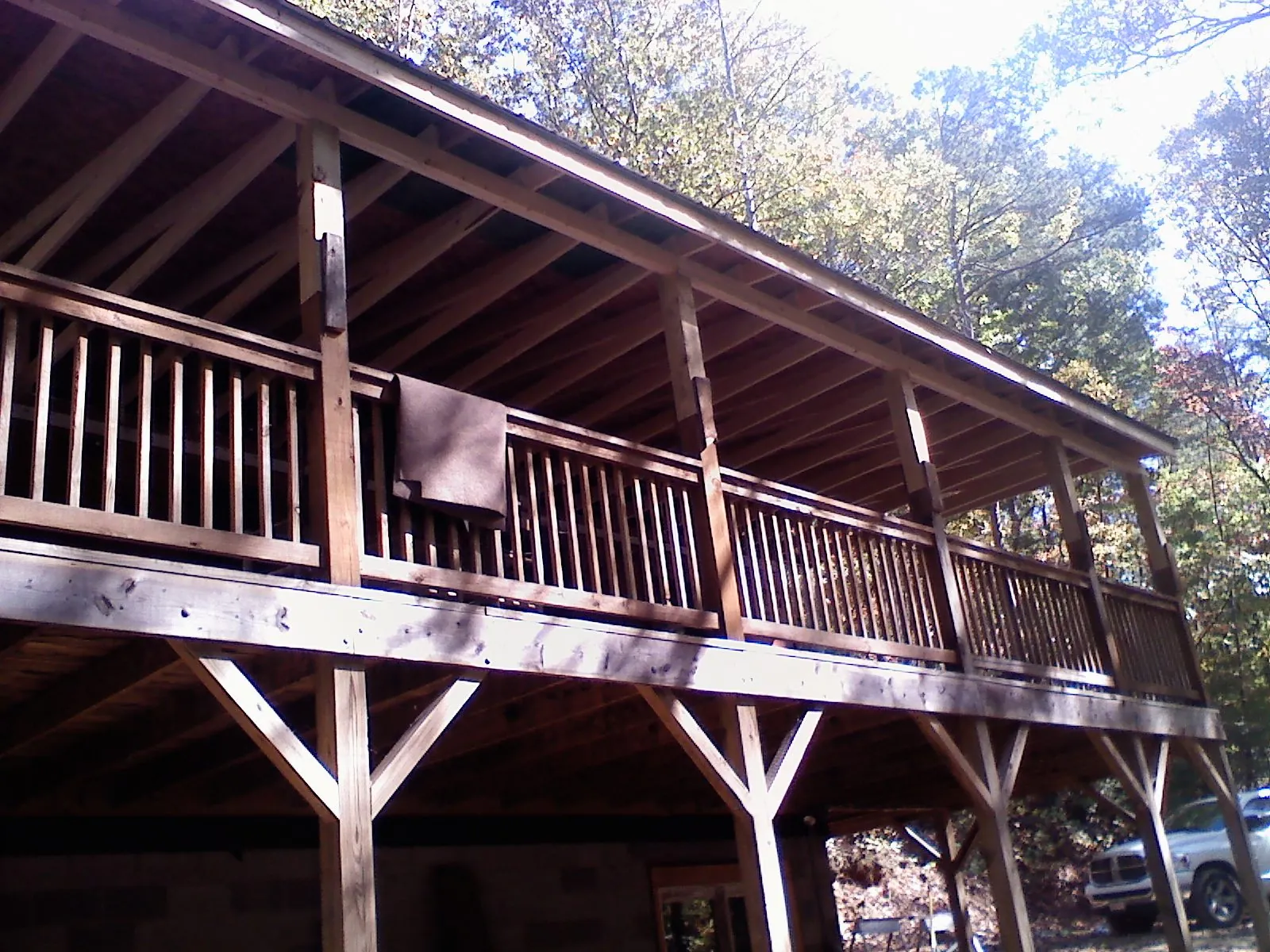 Timber framing under a new elevated porch and deck — Roof Leak Repair in Sligo by Roofing Brothers